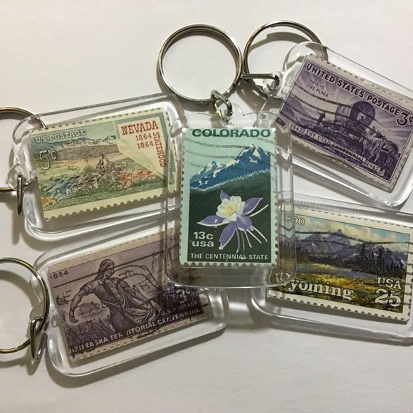 State Keychain: Colorado, Nebraska, Nevada, Utah, Wyoming, Mountain Region 3 of - Picture 1 of 10